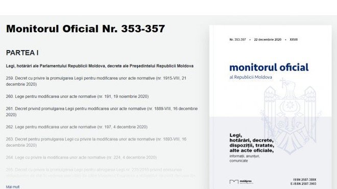 Legea bugetului de stat pentru anul 2021 a fost publicată în Monitorul Oficial