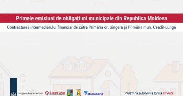 Victoriabank, primul intermediar financiar al primelor emisii de obligațiuni municipale