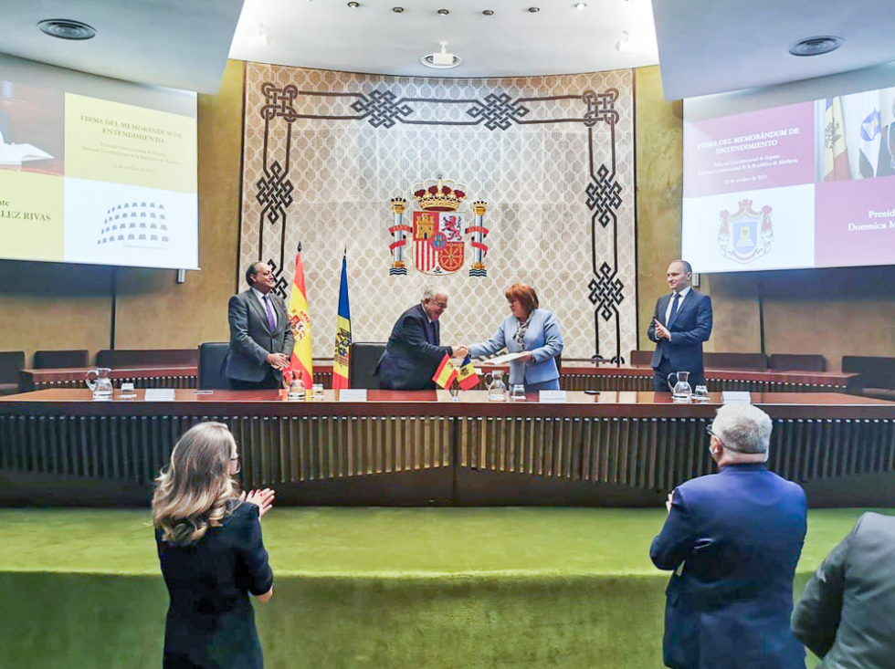 Curtea Constituțională a R. Moldova a semnat un memorandum de înțelegere cu Tribunalul Constituțional al Regatului Spaniei