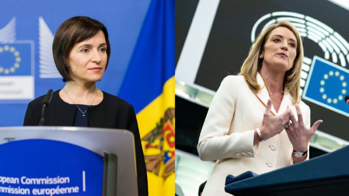 Maia Sandu a discutat cu Președinta Parlamentului European, Roberta Metsola