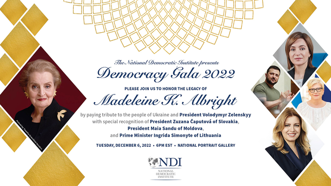Președintele Maia Sandu a primit Distincția Madeleine K. Albright pentru Democrație