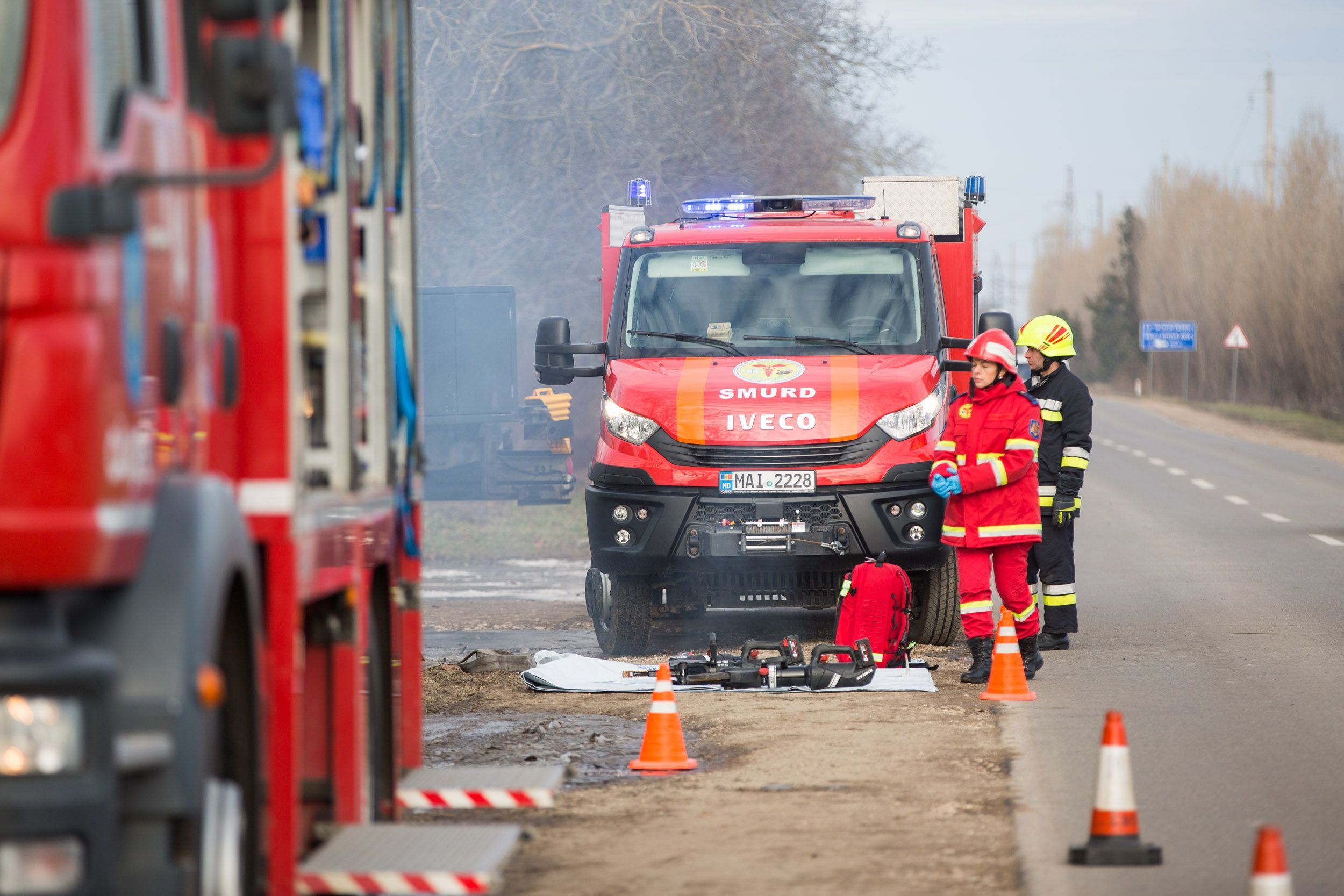 FOTO: La Ștefan Vodă a fost inaugurată o nouă Unitate de Savatori și Pompieri; Are și o pistă destinată elicopterelor SMURD