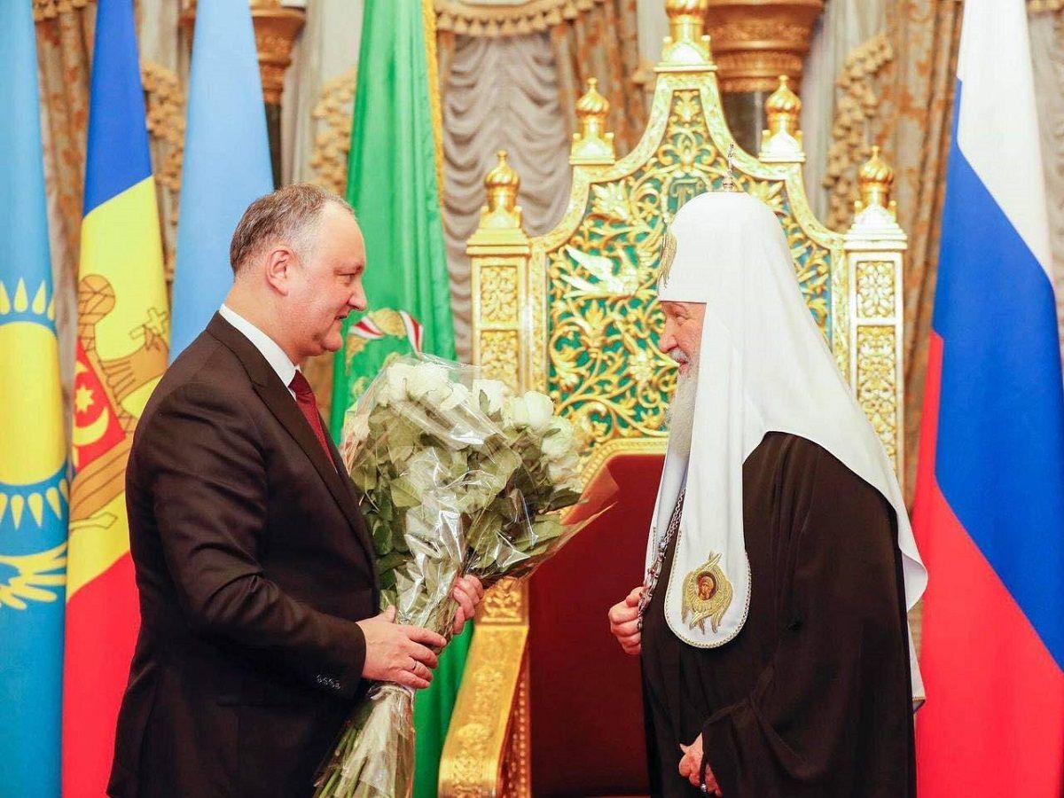 Dodon a transmis un mesaj de felicitare cu ocazia aniversării întronării Patriarhului Kiril, aliatul lui Putin în războiul din Ucraina