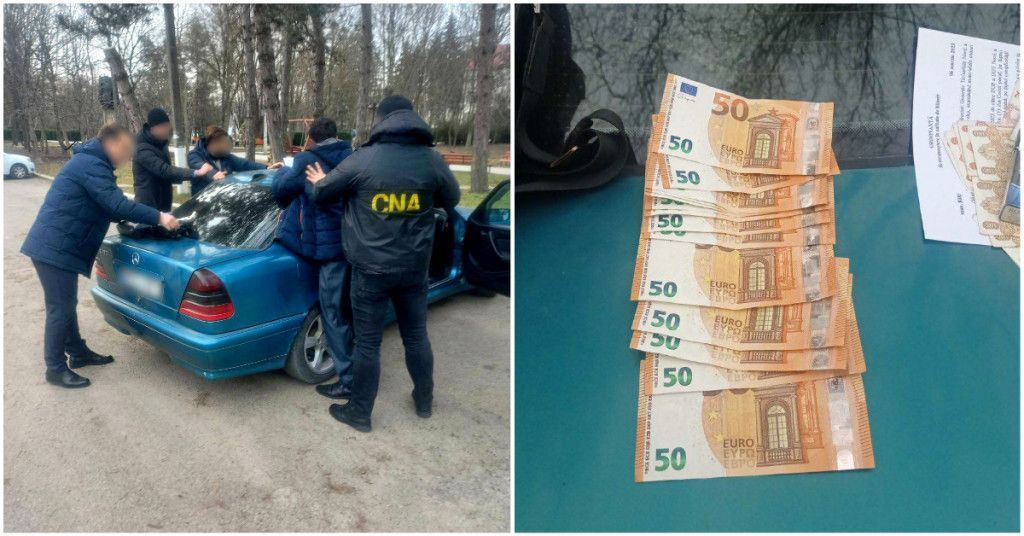 FOTO/ Șeful Secției administrativ-militare Dondușeni, reținut în flagrant în timp ce ar fi primit 700 de euro pentru neprezentarea unui tânăr la comisia de încorporare