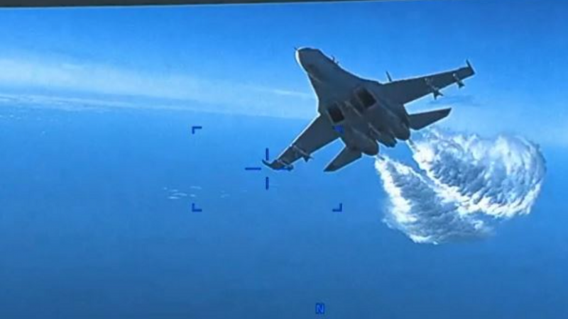 VIDEO: SUA au publicat primele imagini cu incidentul dintre drona americană și avioanele rusești, deasupra Mării Negre