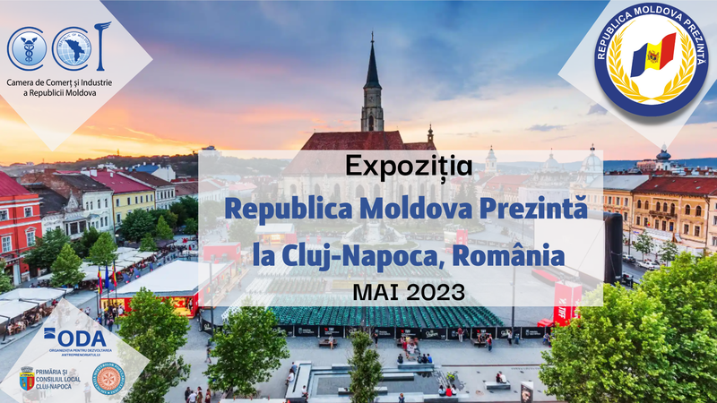 Antreprenorii sunt invitați să participe la expoziția „Republica Moldova Prezintă”, organizată la Cluj-Napoca și Brașov