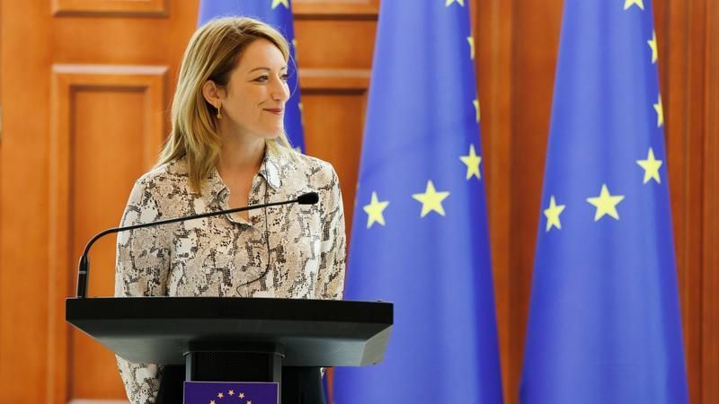 VIDEO: Președinta Parlamentului European, Roberta Metsola, a ajuns la Chișinău; Va susține un discurs la Adunarea Națională