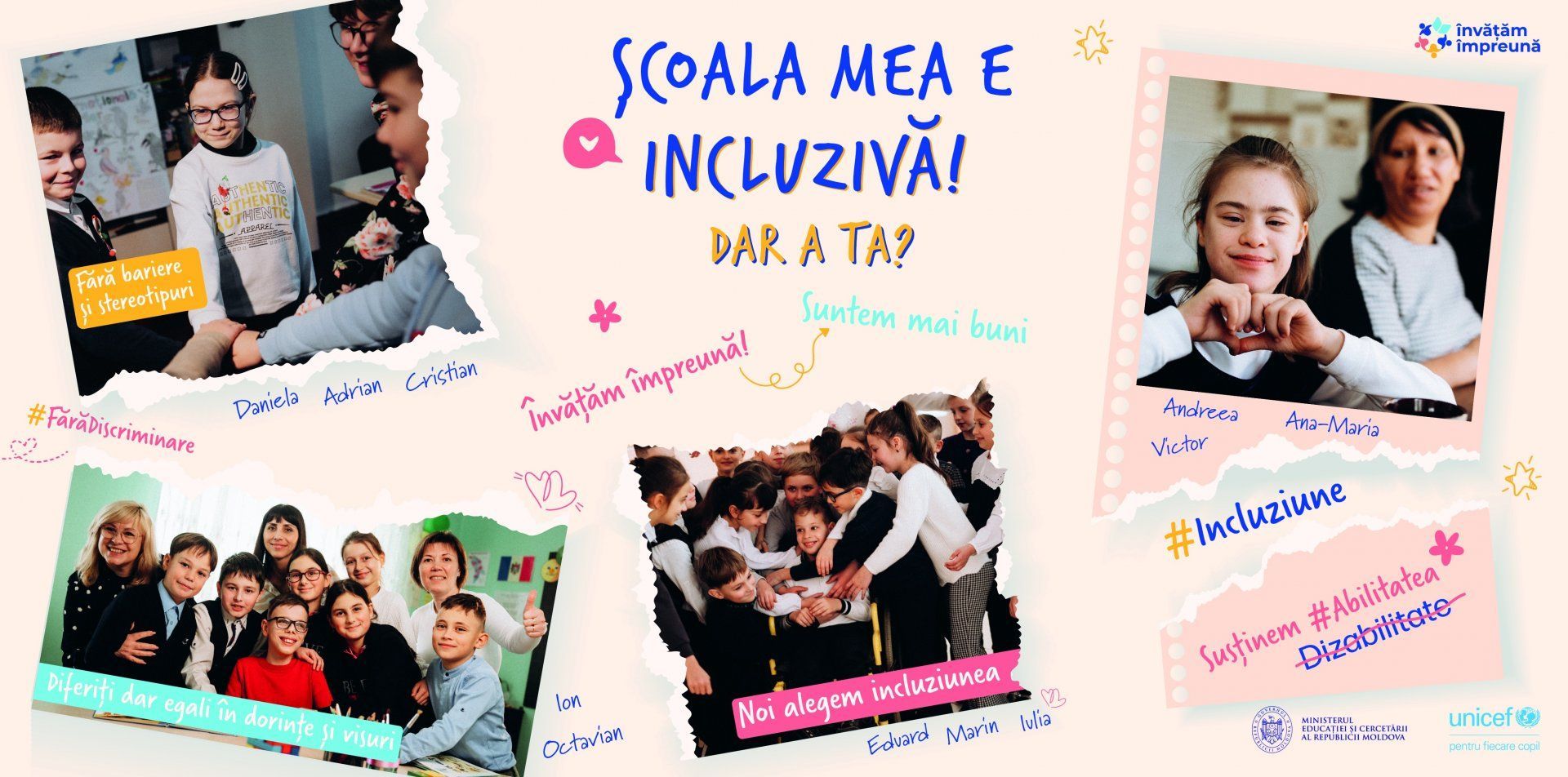„Învățăm împreună!” – campanie națională de sensibilizare și promovare a educației incluzive