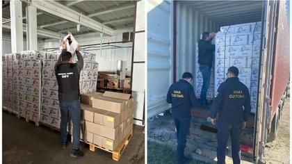 FOTO Schemă de contrabandă cu băuturi alcoolice de peste 4 milioane de lei, dejucată de Serviciul Vamal