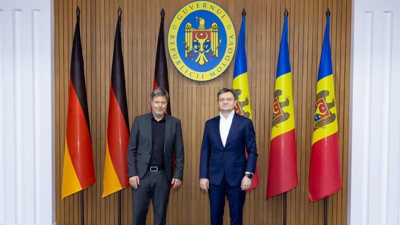 FOTO Vicecancelarul german Robert Habeck se află la Chișinău. S-a întâlnit cu prim-ministrul Dorin Recean