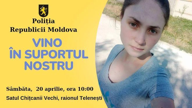 Mobilizare masivă la Telenești, pentru a căuta tânăra dispărută din Orhei. Politia cheamă cetățenii în ajutor