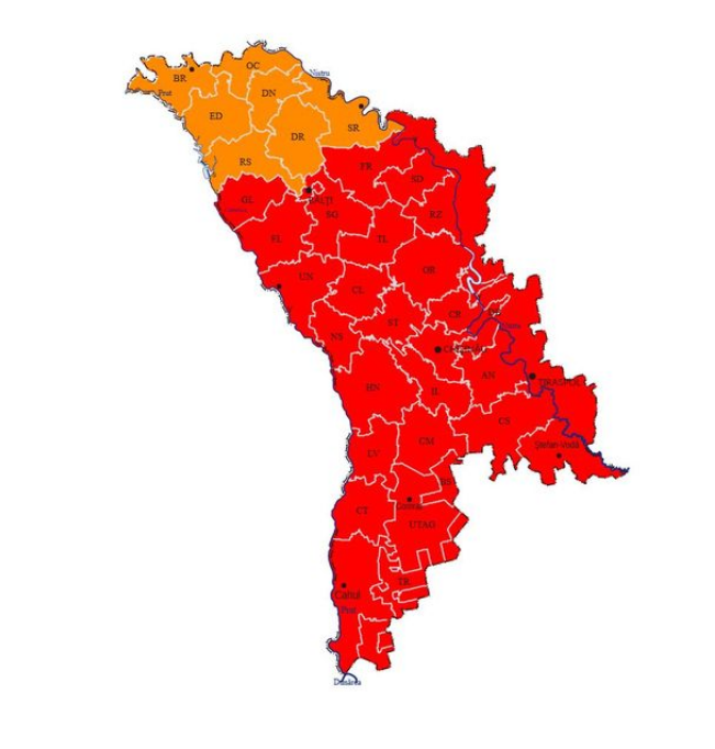 /ULTIMA ORĂ/ Cod roșu de caniculă în aproape toată Moldova! Harta zonelor cu temperaturi de circa +40°C