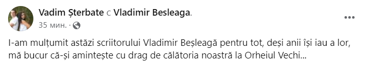 „La mulți ani, maestre!” Scriitorul Vladimir Beșleagă își sărbătorește astăzi ziua de naștere: Prozatorul a împlinit 93 de ani