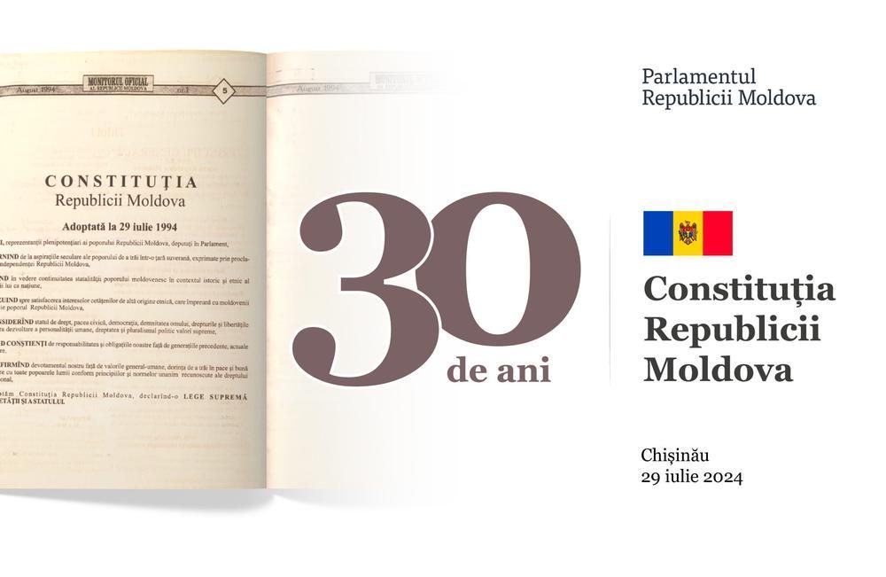 Republica Moldova marchează astăzi Ziua Constituției: Acum 30 de ani, legea supremă a țării a fost votată de Parlament