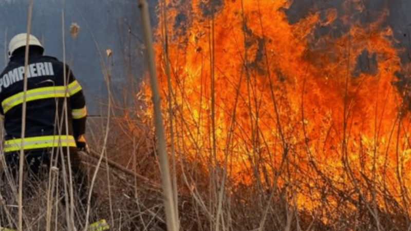 IGSU, în doliu! Un pompier a murit în timpul intervenției la un incendiu de vegetație, produs la Florești