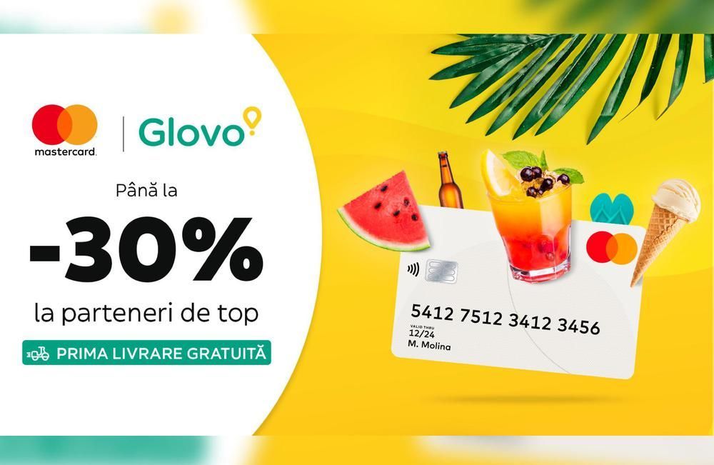 Glovo &amp; Mastercard Happy Summer: Reduceri de până la 30% la parteneri de top și prima livrare gratuită