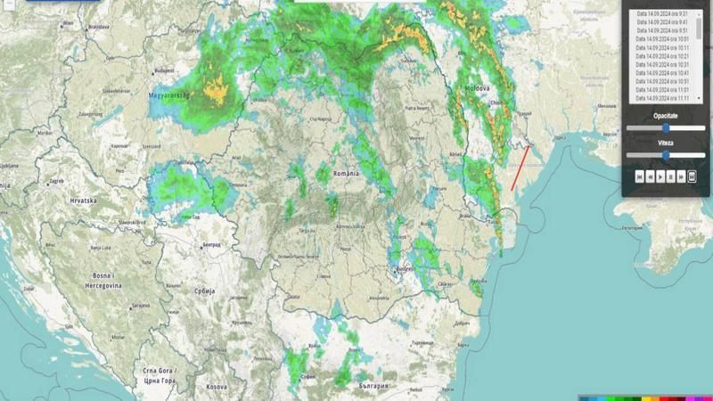 Stați în casă și nu umblați pe străzi! În următoarea oră ploile se vor intensifica