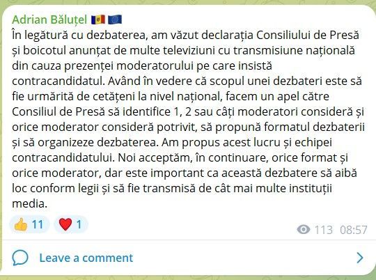 Disputa pe dezbaterile Maia Sandu vs. Alexandr Stoianoglo ia amploare: Stafful candidatei PAS cere moderatori și condiții de la Consiliu de presă, care l-a atacat dur pe Gheorghe Gonța