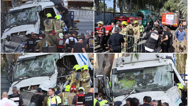 Israel: Un camion a intrat cu viteză într-o stație de autobuz; Cel puțin 35 de răniți