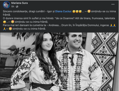 Tragedie în familia lui Igor Cuciuc. Fiica artistului, Andreea, a murit subit