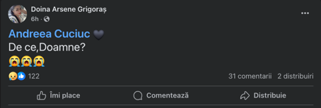 Tragedie în familia lui Igor Cuciuc. Fiica artistului, Andreea, a murit subit
