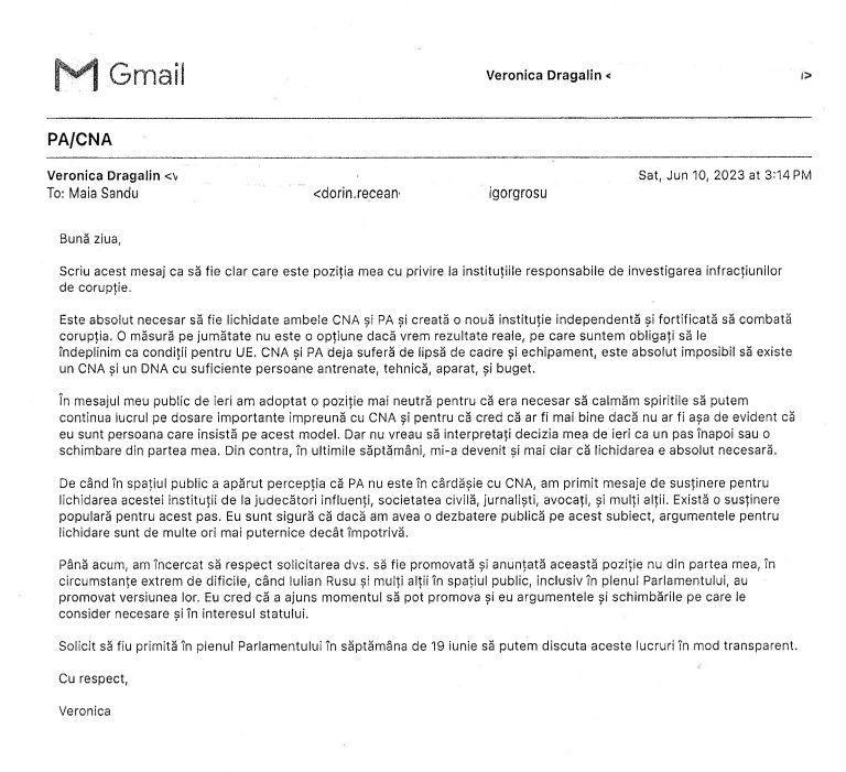 Toți s-au săturat de vedetele din justiție”. Recean, după acuzațiile dure ale Veronicăi Dragalin că „MJ a sabotat extrădarea lui Șor”: Declarații politice