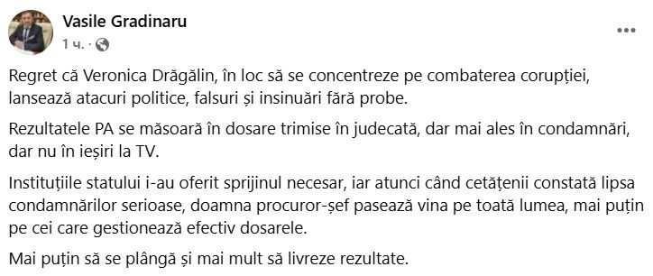 Dragalin îl acuză pe Grădinaru: Spune lucruri false. Șefa PA recunoaște că cineva PAS ar fi încercat să o influențeze - Realitatea.md Dragalin îl acuză pe Grădinaru: Spune lucruri false. Șefa PA recunoaște că cineva PAS ar fi încercat să o influențeze